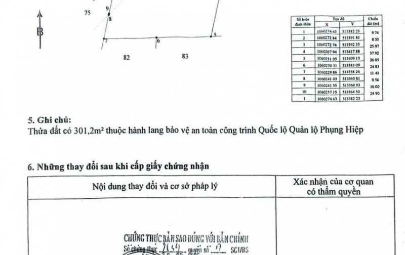 Bán 2000m2 đất mặt tiền Quốc lộ Quản lộ Phụng Hiệp,Cần Thơ. Chính chủ
